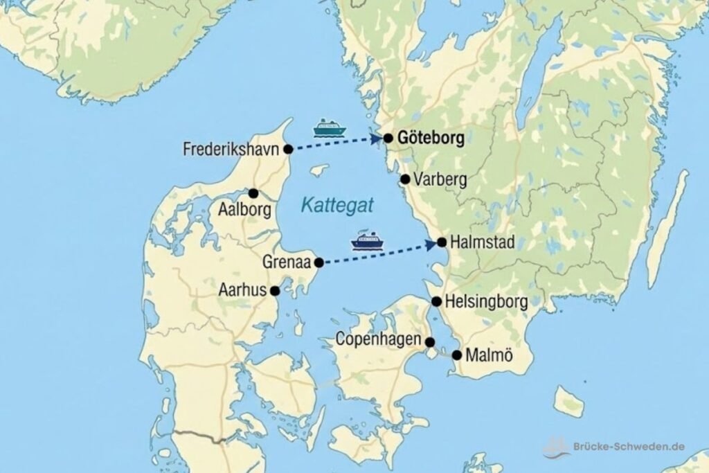 Alternative zur Brücke, über Jütland nach Schweden